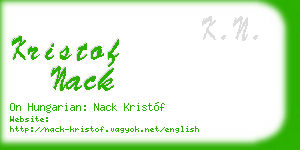 kristof nack business card